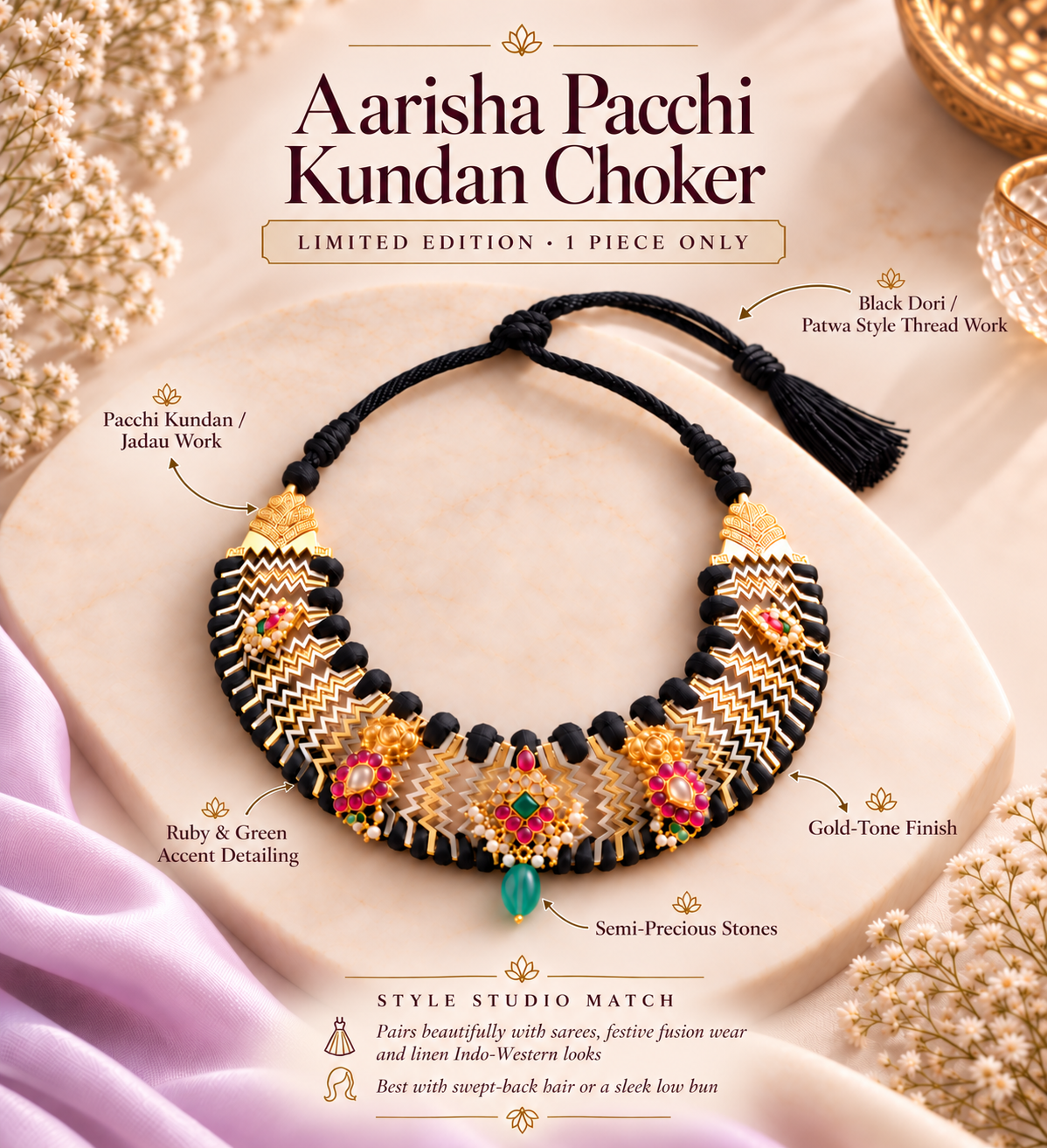 Aarisha Pacchi Kundan Choker