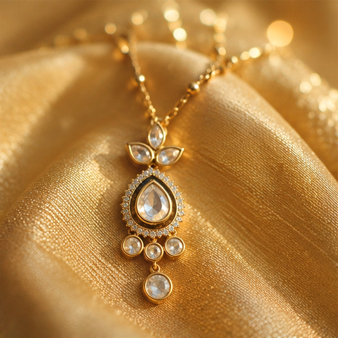 Duchess Teardrop Double Layered Necklace Set
