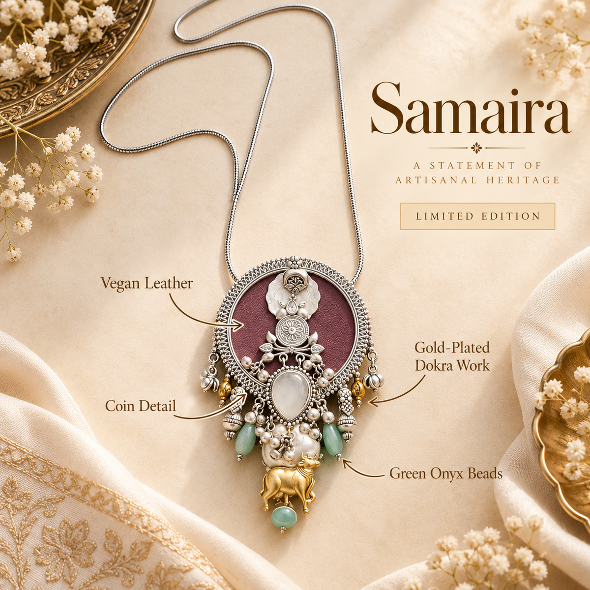 Samaira Long Pendant Necklace