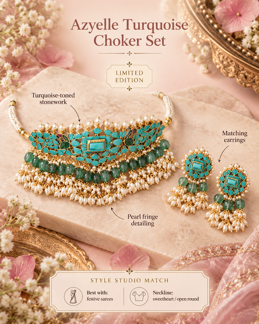 Azyelle Turquoise Choker Set