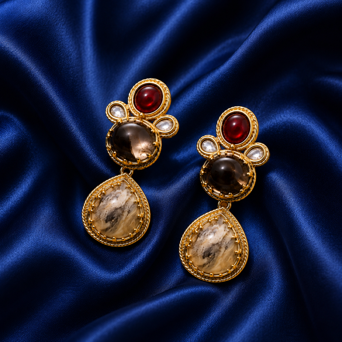 Multicolour Ruby Gem Muse Earrings