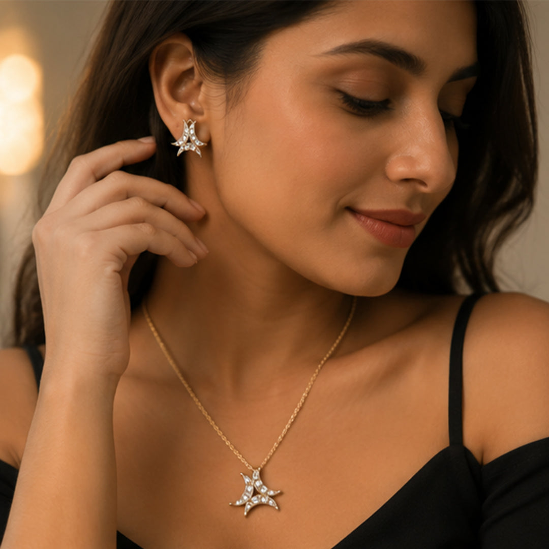 The Heiress Polki Pendant Set