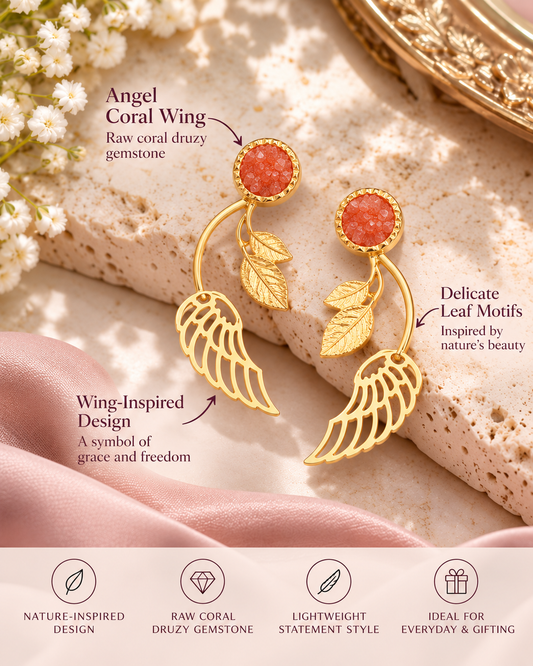 Angel Carnelian Wing Earrings