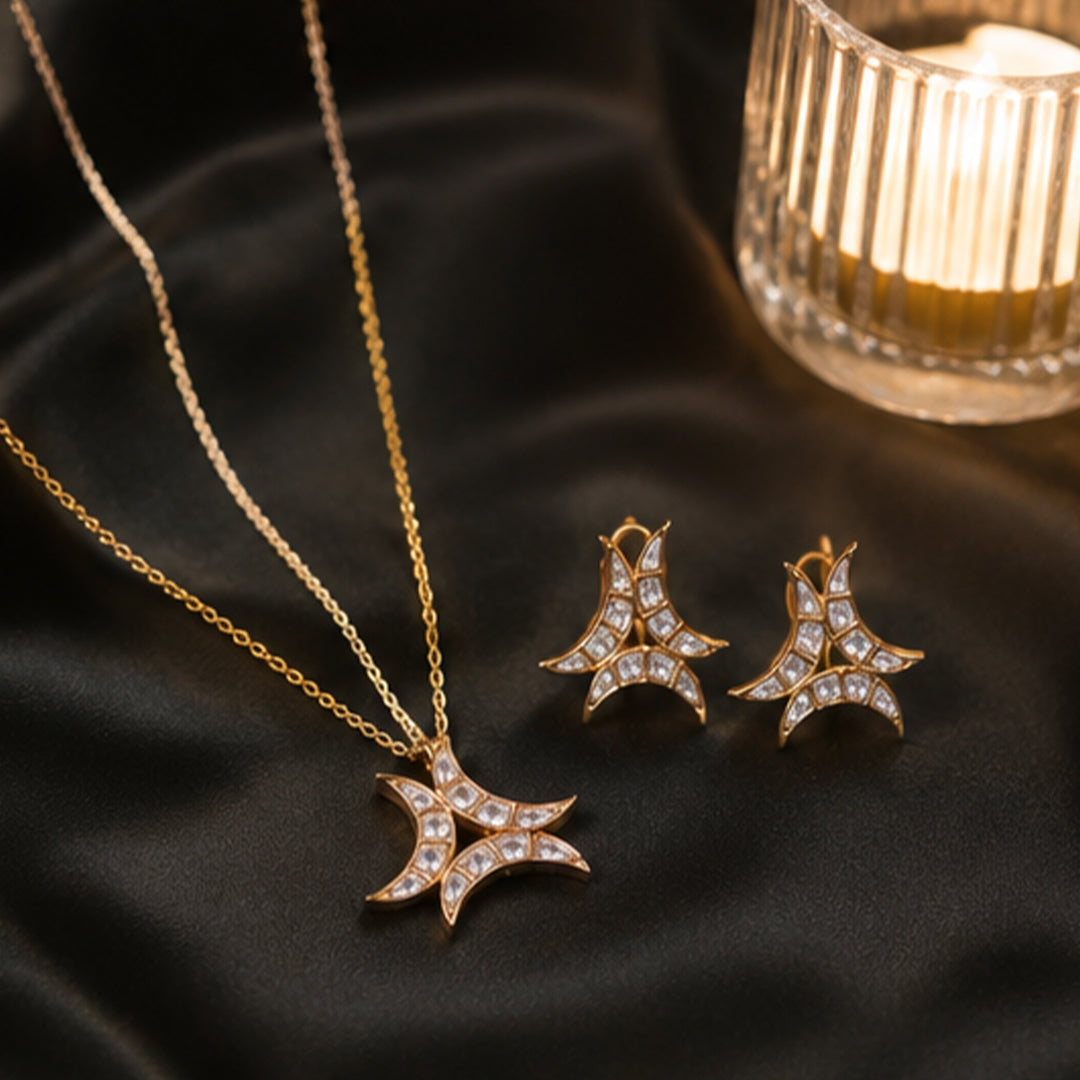 The Heiress Polki Pendant Set