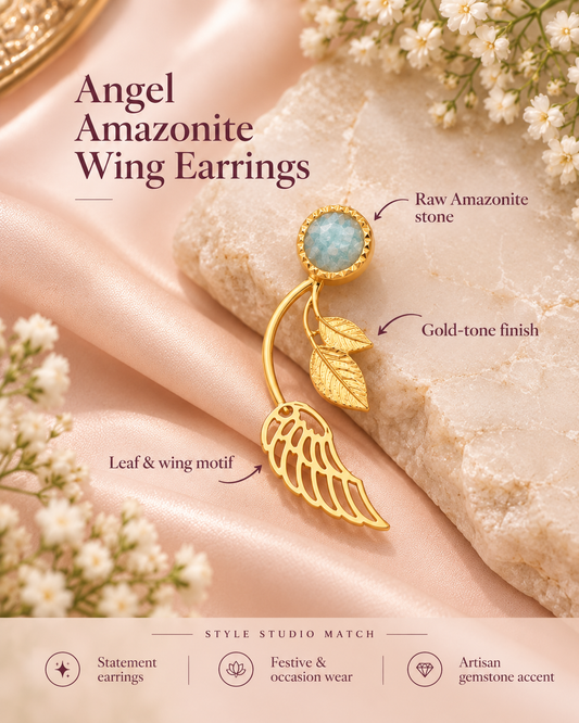 Angel Amazonite Wing Earrings