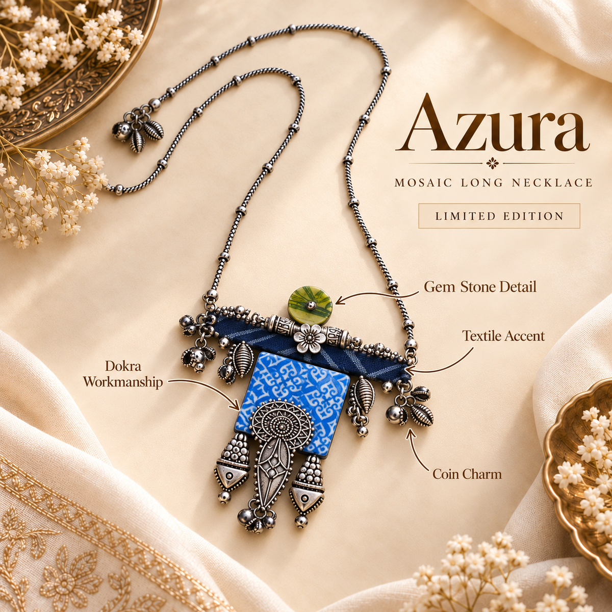 Azura Mosaic Long Necklace
