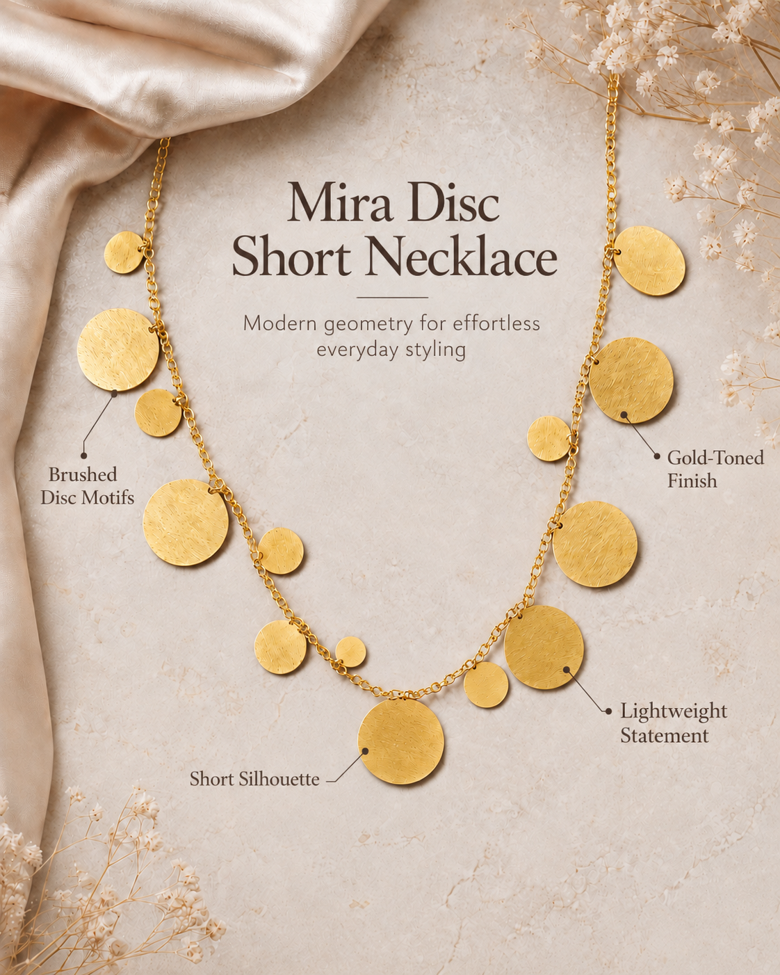 Golden Disc Necklace
