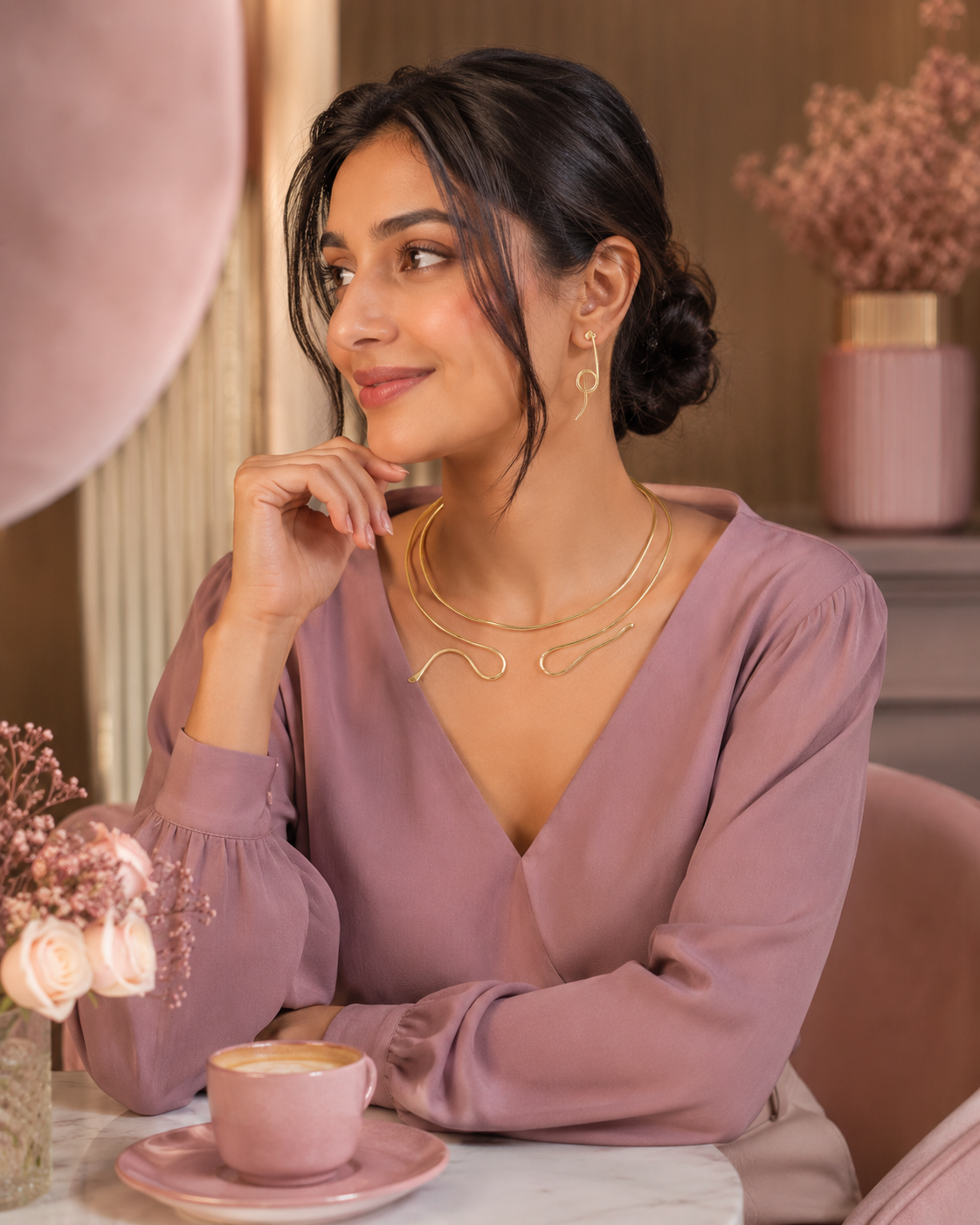 Golden Sway Collar Set