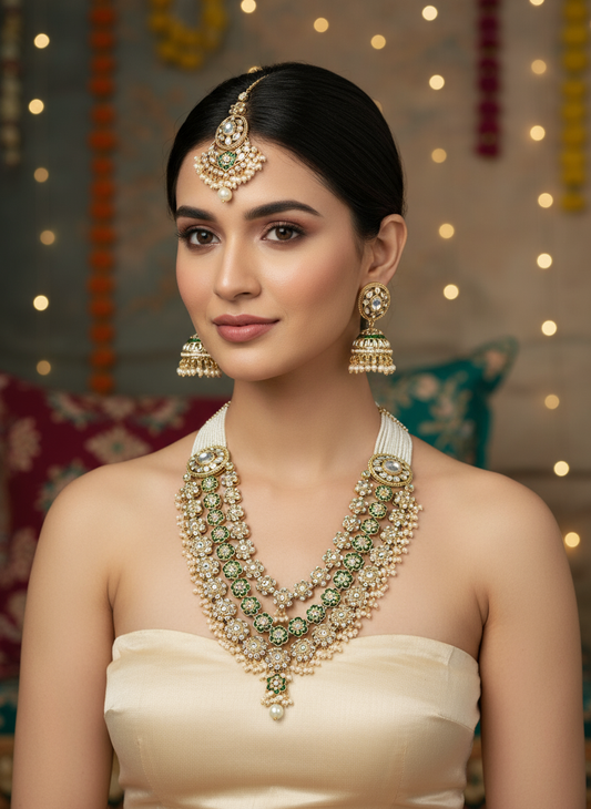 Kanika Kundan Pearl Set