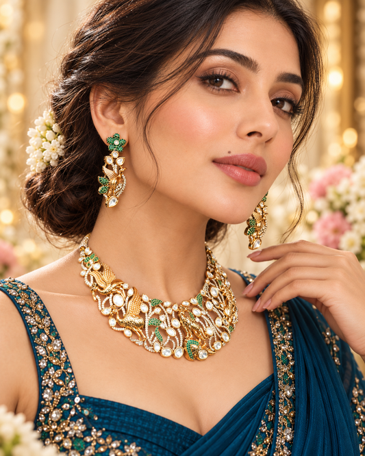Morbani Peacock Necklace Set