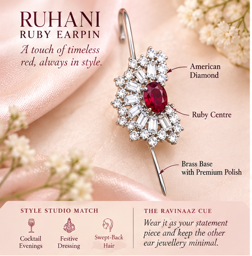 Ruhani Ruby AD Ear Pin