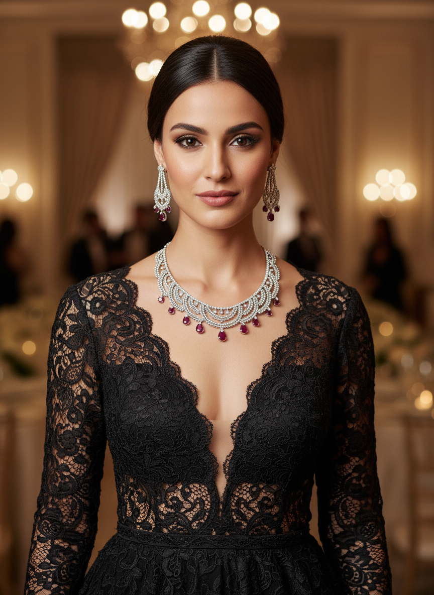 The Scarlet Cascade Necklace
