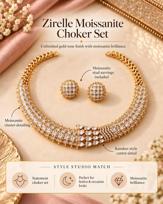 Zirelle Moissanite Choker Set