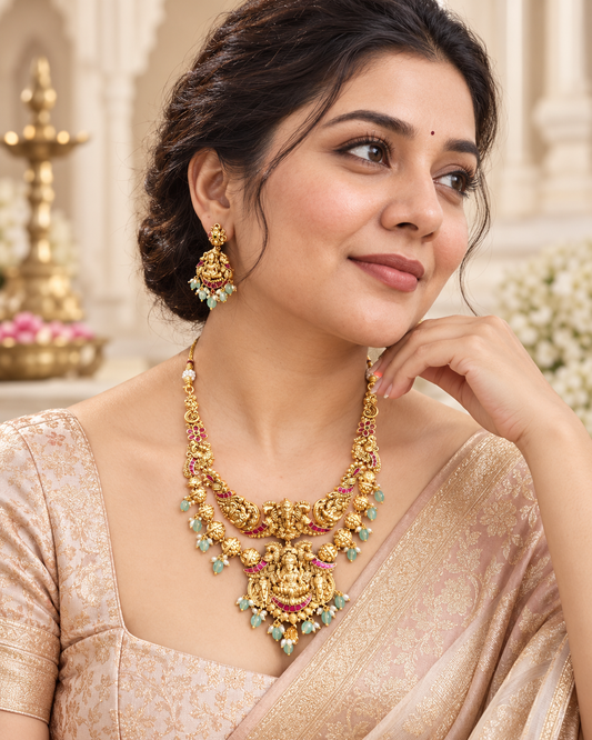 Devika Temple Necklace Set